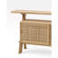 Vitrine en rotin de style Wabi Sabi
