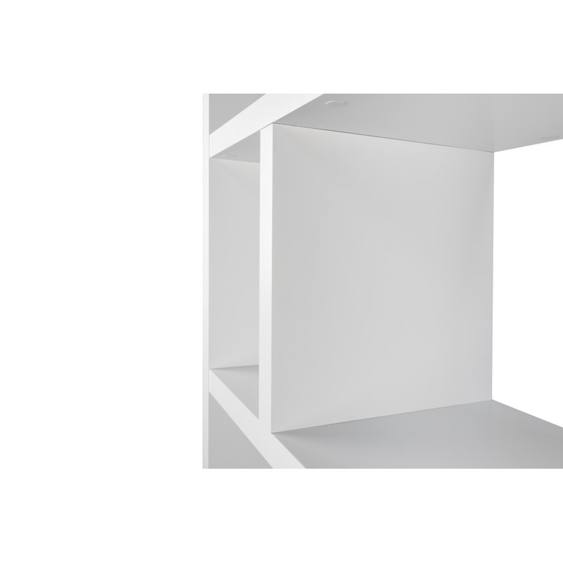Sighfrith 198 cm H x 70 cm W Room Divider Bookcase, Pure White Matte