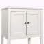 Lavabo de salle de bain moderne élégant en céramique blanche 24 po avec tablette ouverte en bois massif-1808682307
