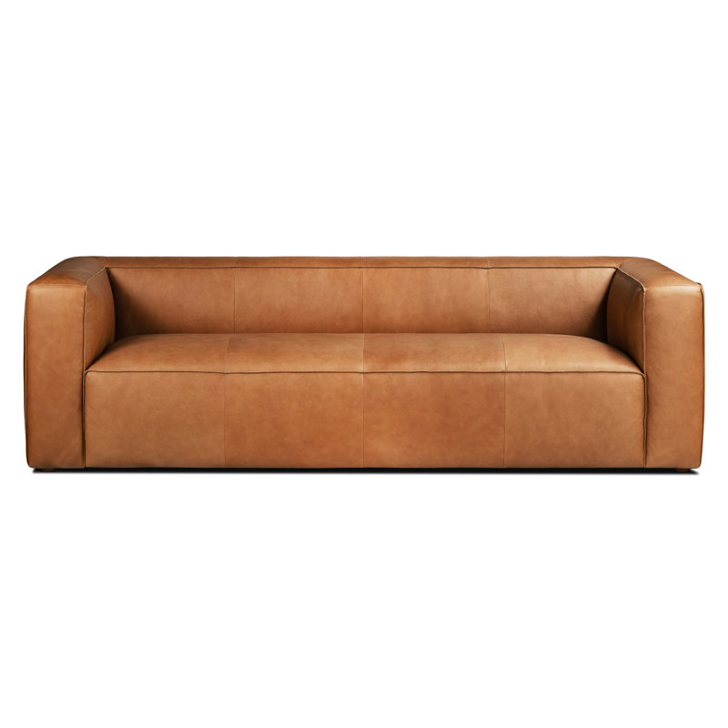 Piazza Full Grain Italian Leather 95'' Sofa