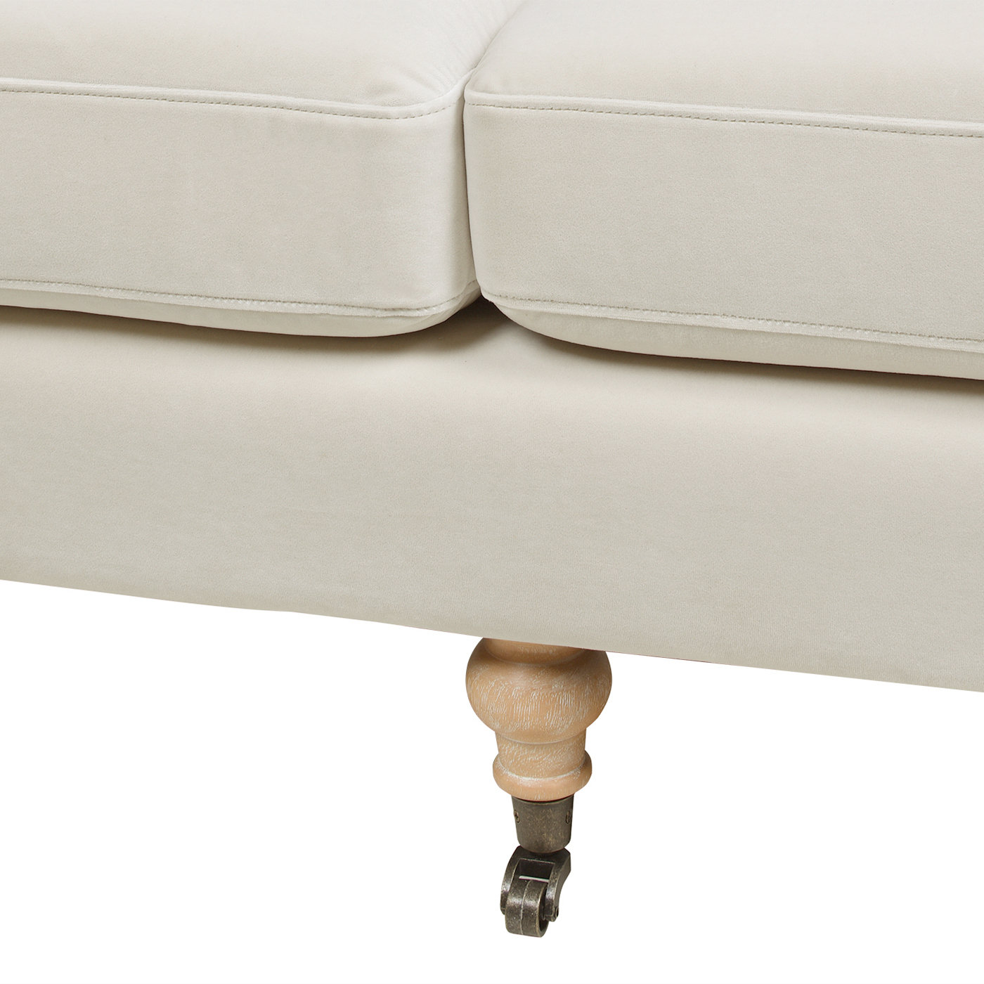 Harbor 88'' Upholstered Sofa, White Velvet