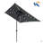 Rectangular Patio Solar LED Lighted Outdoor Umbrellas With Crank And Push Button Tilt-1237557141