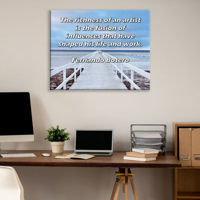 ArtsyQuotes Gallery Wrapped Canvas By Fernando Botero: "The richness of an artist is the fusion of influences that have shaped his life and work."