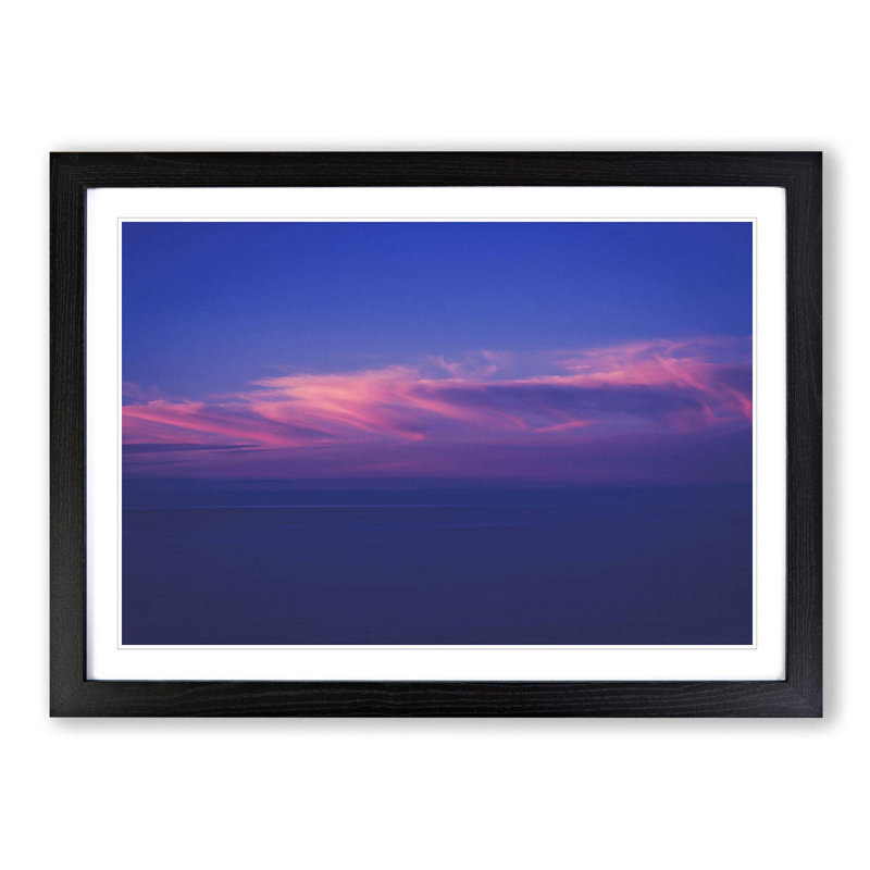 Light Clouds - Picture Frame Photograph Print, 36cm H x 48cm W x 2cm D, Black Framed