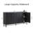 65"W Large Fluted Sideboard Buffet Cabinet with 4 Doors and Adjustable Shelves-773962389