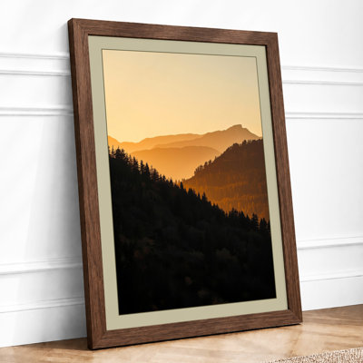 Mountains at Sunrise Landscape - Framed Print