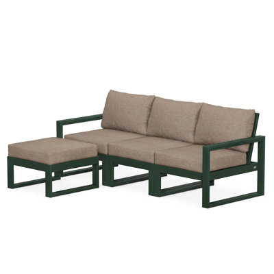 POLYWOOD EDGE Modular Deep Seating Set with Ottoman