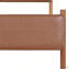 Lit à structure en bois avec tête de lit tapissier en cuir brun