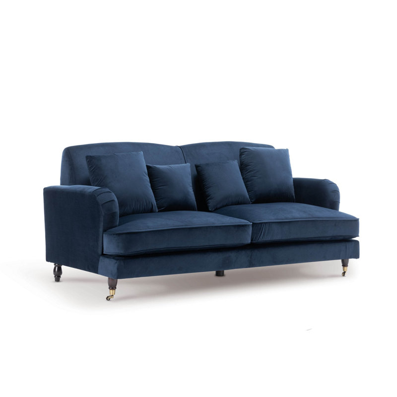 Penermon Roll Arms Sofa, Navy Blue, 3