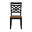 Table de salle à manger 6 pièces, style moderne, brun noir à 2 tons, table rectangulaire avec rangement, banc et 4 chaises d'appoint pour une finition familiale, tablette ouverte, espace
