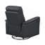 Fauteuil inclinable et pivotant en cuir noir avec fauteuil inclinable et pivotant de luxe