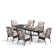Rectangular Extendable 6 - Person Outdoor Dining Set With Cushions