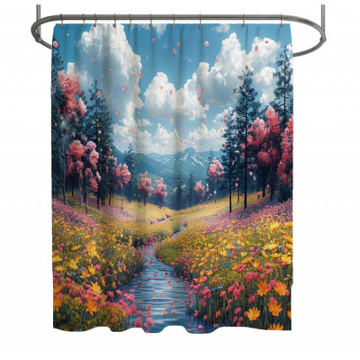 Landscape Nature Floral Shower Curtain