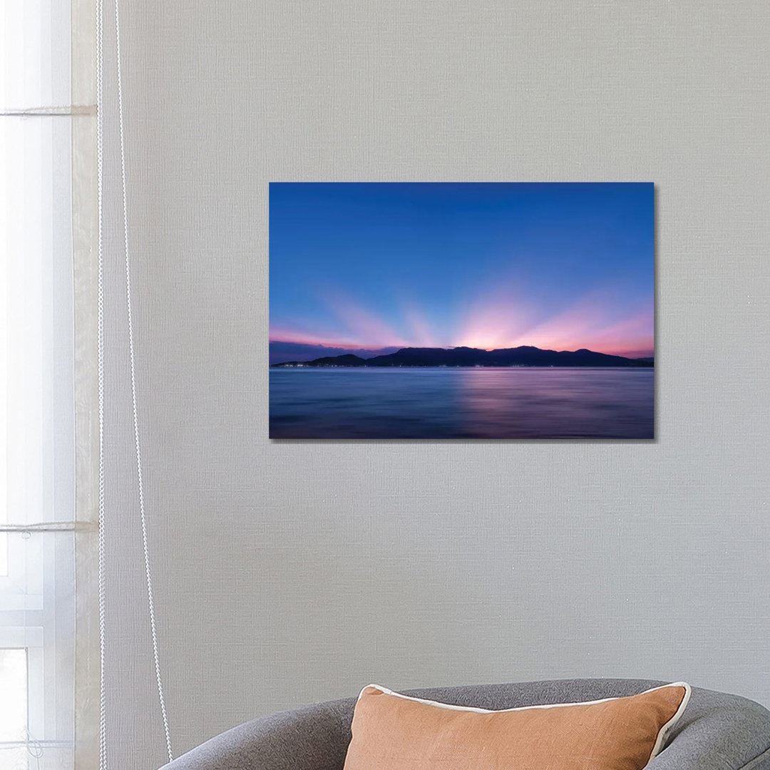 Sunset Over The Sea by Glauco Meneghelli - Wrapped Canvas Print