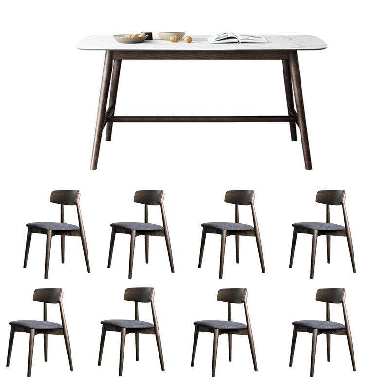 Ensemble de chaises en frêne blanc, H 29,52 po x L 78,74 po x l 39,37 po