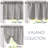Linen Striped Valance for Windows Farmhouse Double Layered Valance for Kitchen Bathroom RV Rod Pocket-2096799199