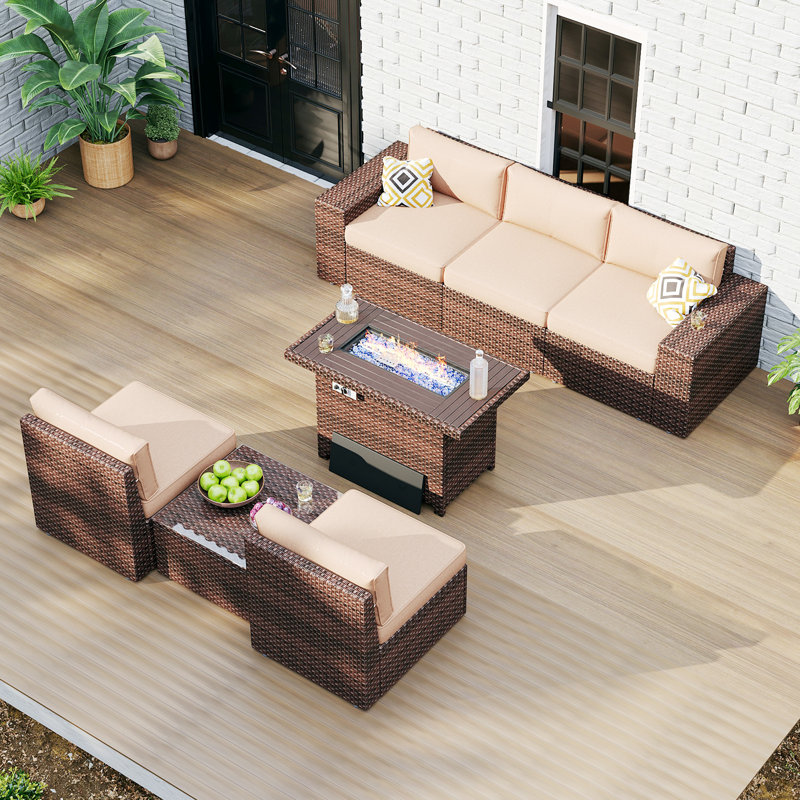 5 - Person Outdoor Seating Group With Cushions