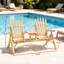 Banc d'extérieur en bois, chaise Adirondack, causeuse de jardin avec dossier haut