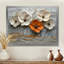 Blanc et orange, coquelicots en fleurs - coquelicots, art mural-83618300-173369307
