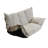 Gray Foldable Padded Folding Recliner Lounge Bed-1854077382