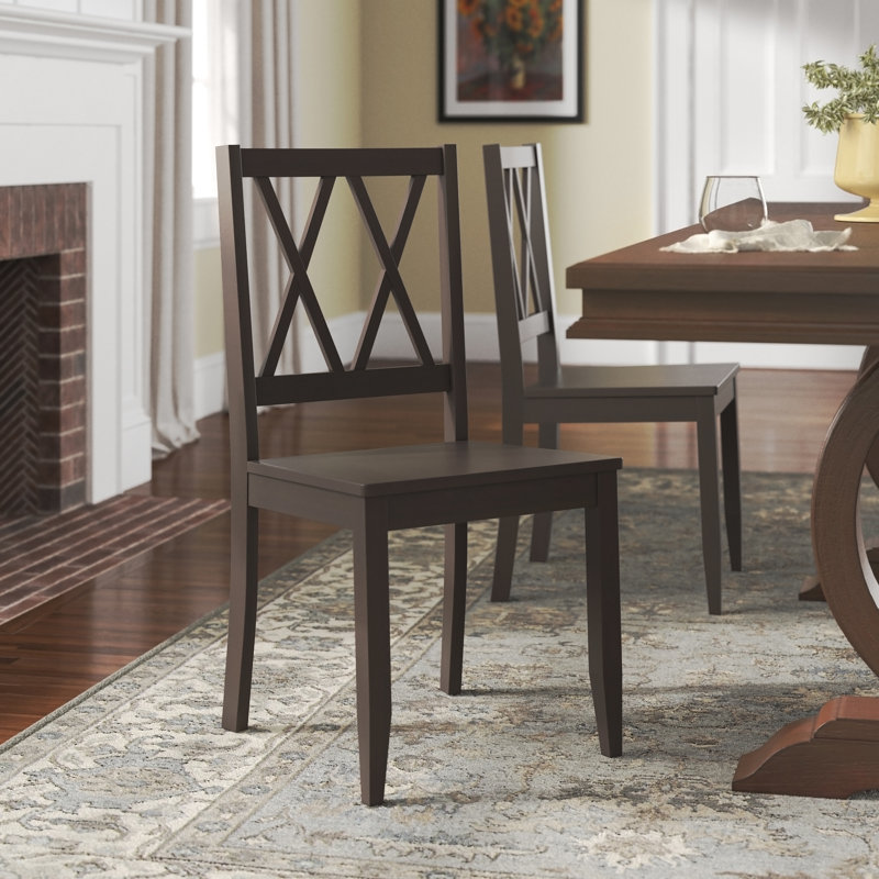 Modern Sleek Dining Chairs with Geometric High Back, Gray