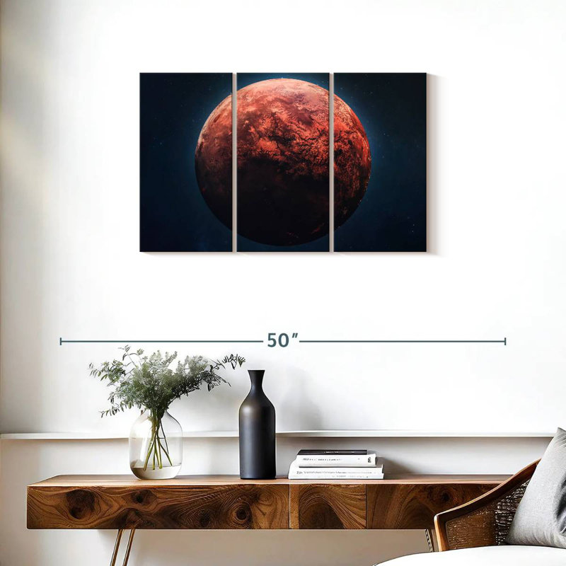 Oberle Red Mars Planet, 20" H x 33" W