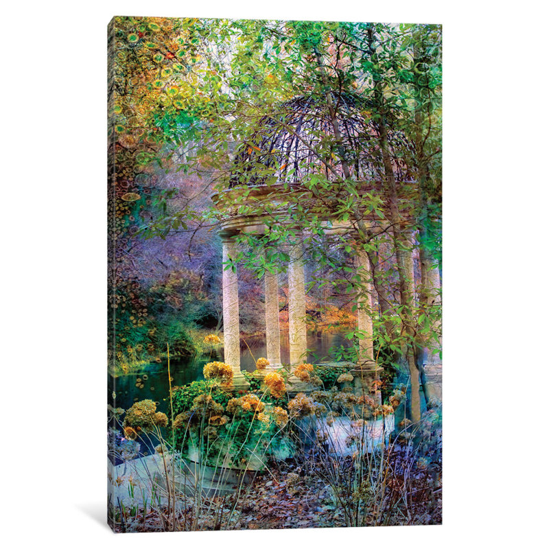 «The Gazebo» par John Rivera, impression sur toile, H 40 po x l 26 po x P 1,5 po, Toile tendue, Pas de tapis
