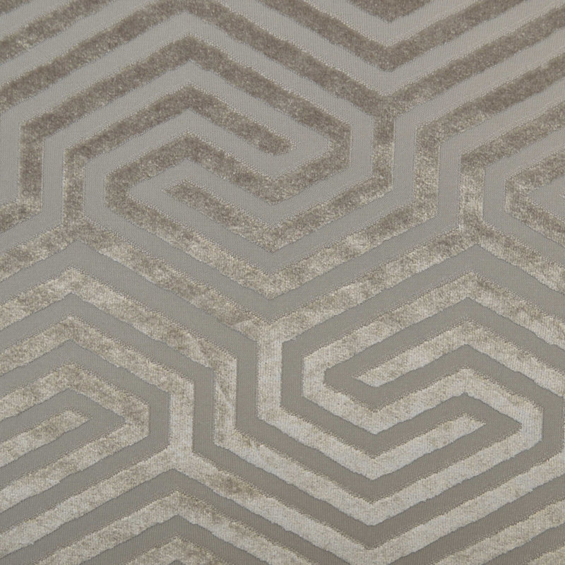 Tissu velours géométrique 114 po, Sable