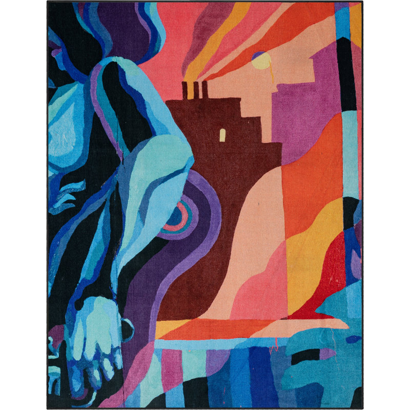 Well Woven x Misha Tyutyunik The Sunday Jungle Collection Aubade Abstract Multi Area Rug, Rectangle 7'7" x 9'10"