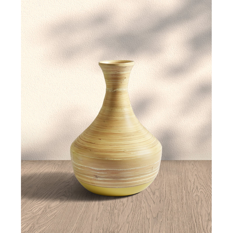 Pot en bambou Bahia, Jaune