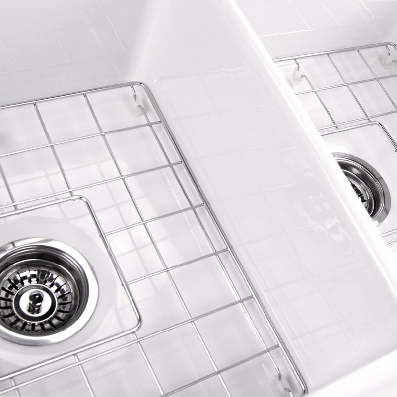 36'' L Double Bowl Fireclay Kitchen Sink