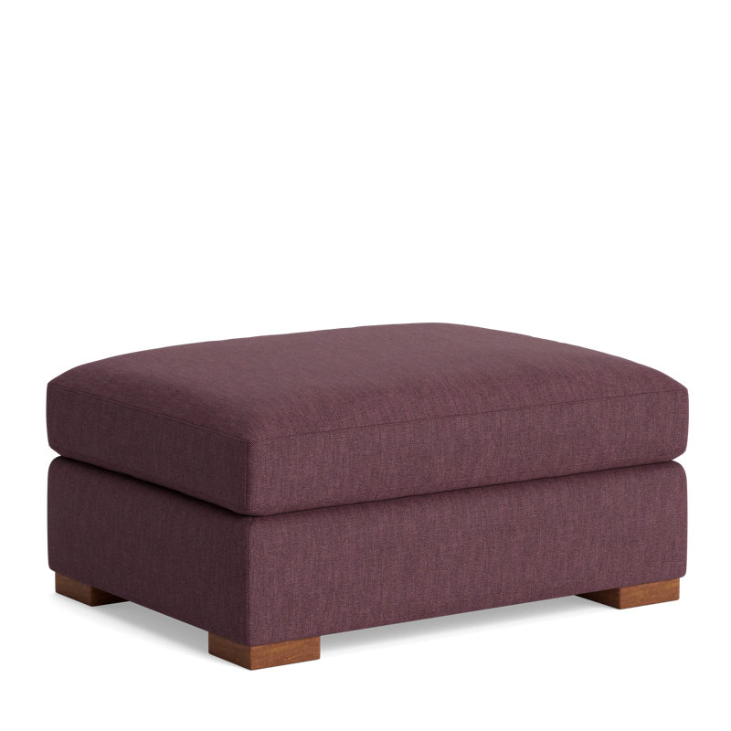Couch Potato Ottoman, Performance Weave - Aubergine