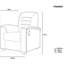 85.5cm Wide Faux Leather Rocker