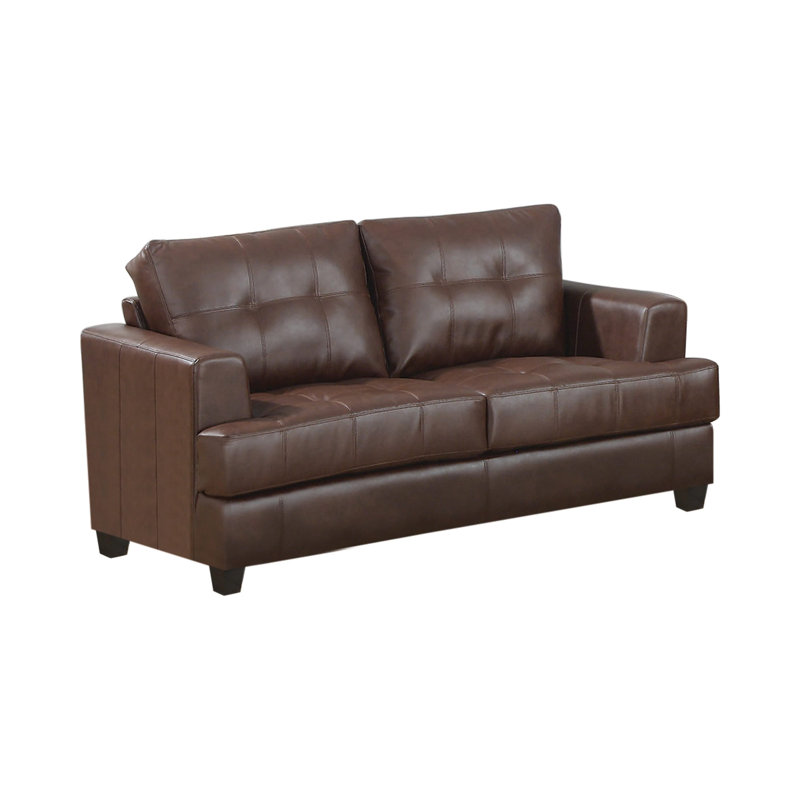 Causeuse accoudoir encastré 67,5" Belldon, Marron foncé