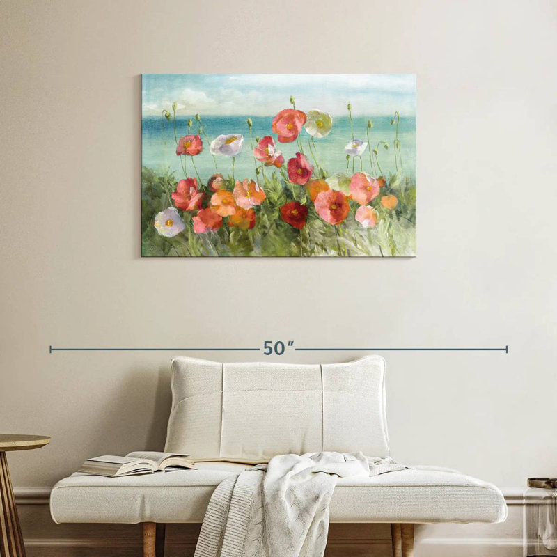 Harnek Coastal Poppies Light, 24" H x 36" W