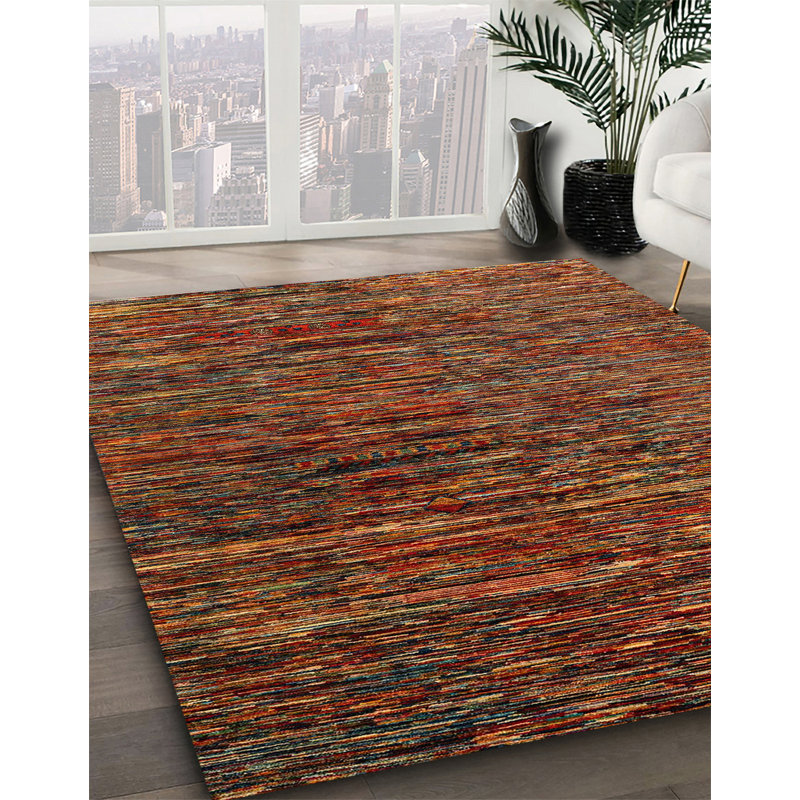 Tapis abstrait moderne 4235, Rond 7 pi