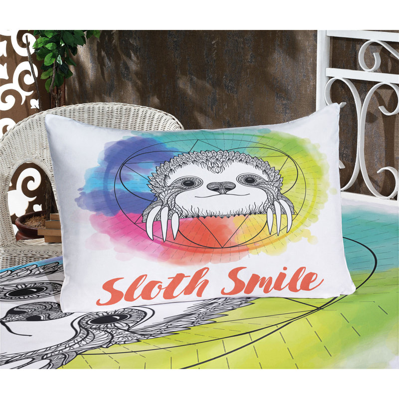 Multicolore drap-housse et coussin décoratif Ambesonne, Ensemble de draps pour très grand lit californien