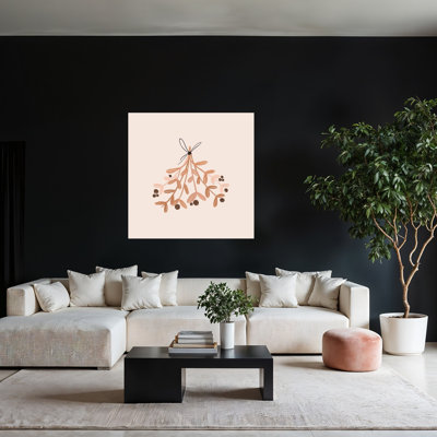 «Festive Mistletoe Bunch», art mural contemporain abstrait