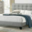 Lit plateforme 1pc pour lit tête de lit capitonné en polyfibre gris-2023554841-2023554839