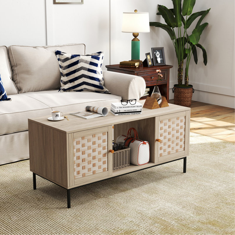 Élégante table basse à tissage Veener