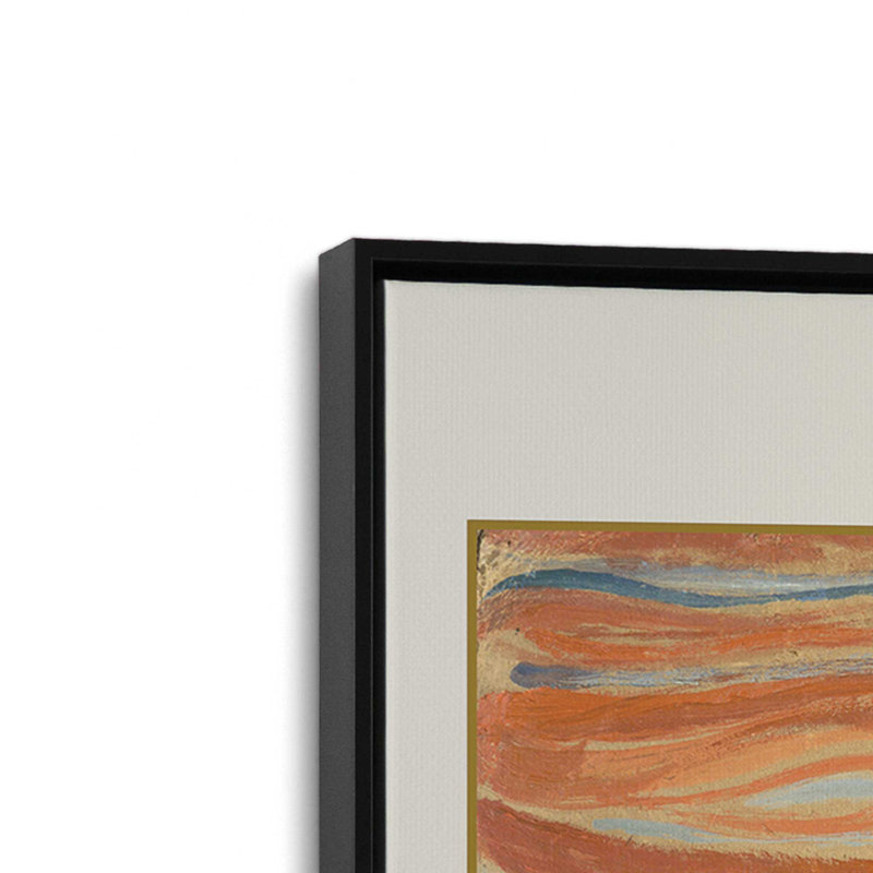 The Scream par Edvard Munch v3, H 12,75 po x l 8,75 po, Cadre flottant noir satiné
