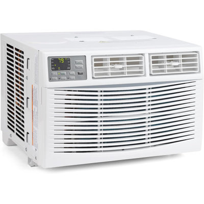 Climatiseur de fenêtre intelligent 8 000 BTU avec Wi-Fi, refroidit 350 pieds carrés, fonctionnement silencieux, mode économique, 3 vitesses de ventilateur, télécommande et contrôle d'application, réfrigérant R32, blanc