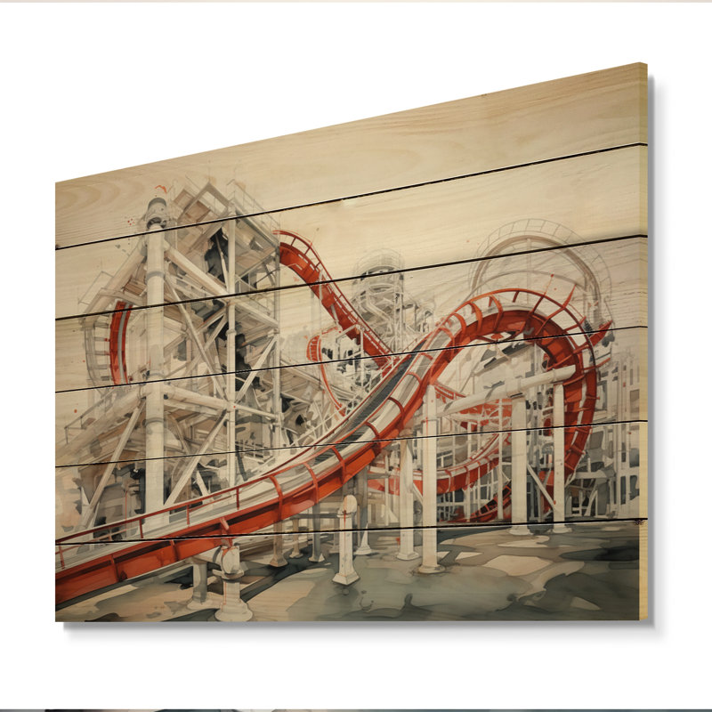 " Rollercoaster Symphony II ", 24" H x 32" W x 0.78" D