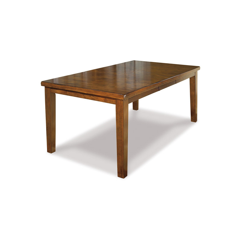 Raly Dining Table, Brown Wood Extendable 60-78 Inch Top Butterfly Leaf