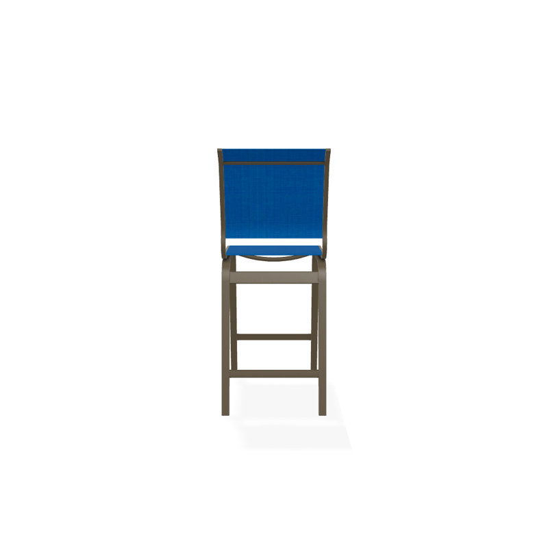 Tabouret de bar 26 po Holna, Bois de plage texturé, Bleu pacifique 28D