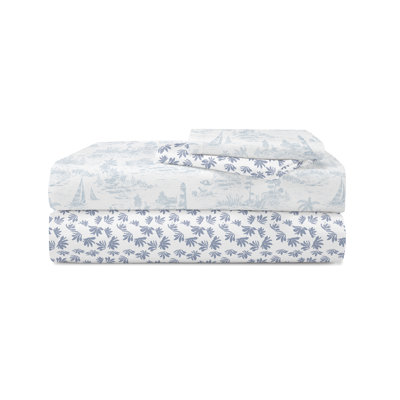 Southern Tide Coastal Jasmine Blue Sheet Set
