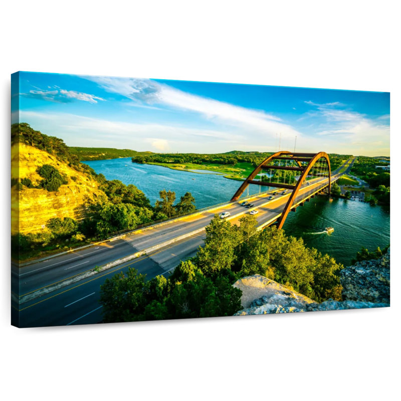 Pont ensoleillé Pennybacker, H 16 po x l 24 po