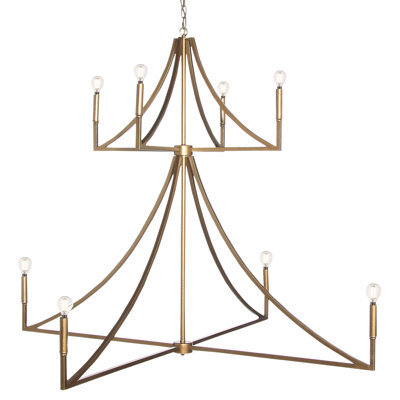 Elite 8 - Light Candle Style Tiered Chandelier
