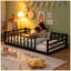 Lit simple pour lit d'enfant avec rails et porte Montessori-129866895