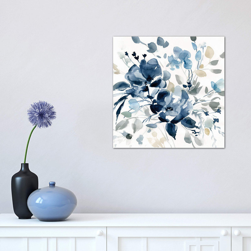 Indigo Garden II by Carol Robinson - Print on Canvas, 45.72 cm H x 45.72 cm W x 1.91 cm D